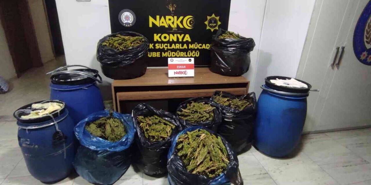 Konya’da durdurulan araçtan 48 kilo 950 gram uyuşturucu çıktı