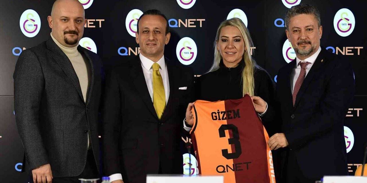 Galatasaray Kadın Voleybol Takımı forma sırt numara altı sponsoru QNET oldu