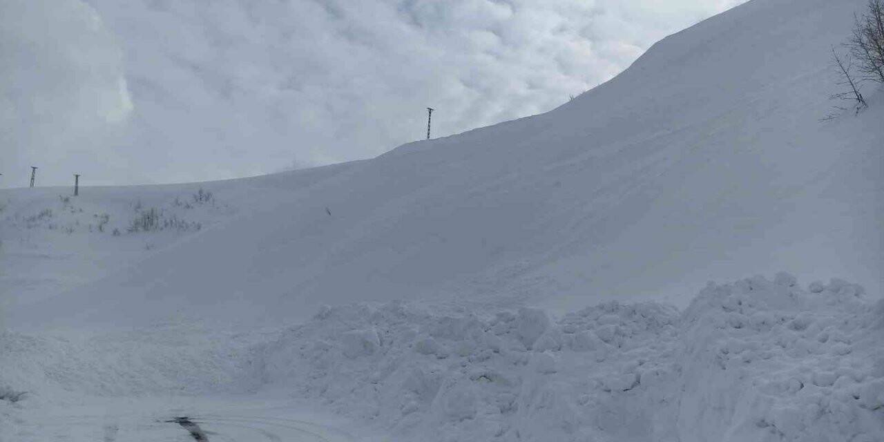 Çığ düştü, yol ulaşıma kapandı