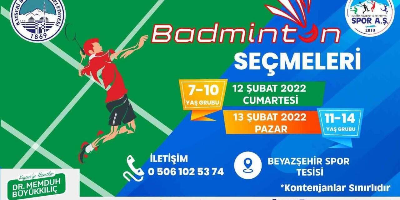 Büyükşehir Spor A.Ş.’de badminton seçmeleri başlıyor