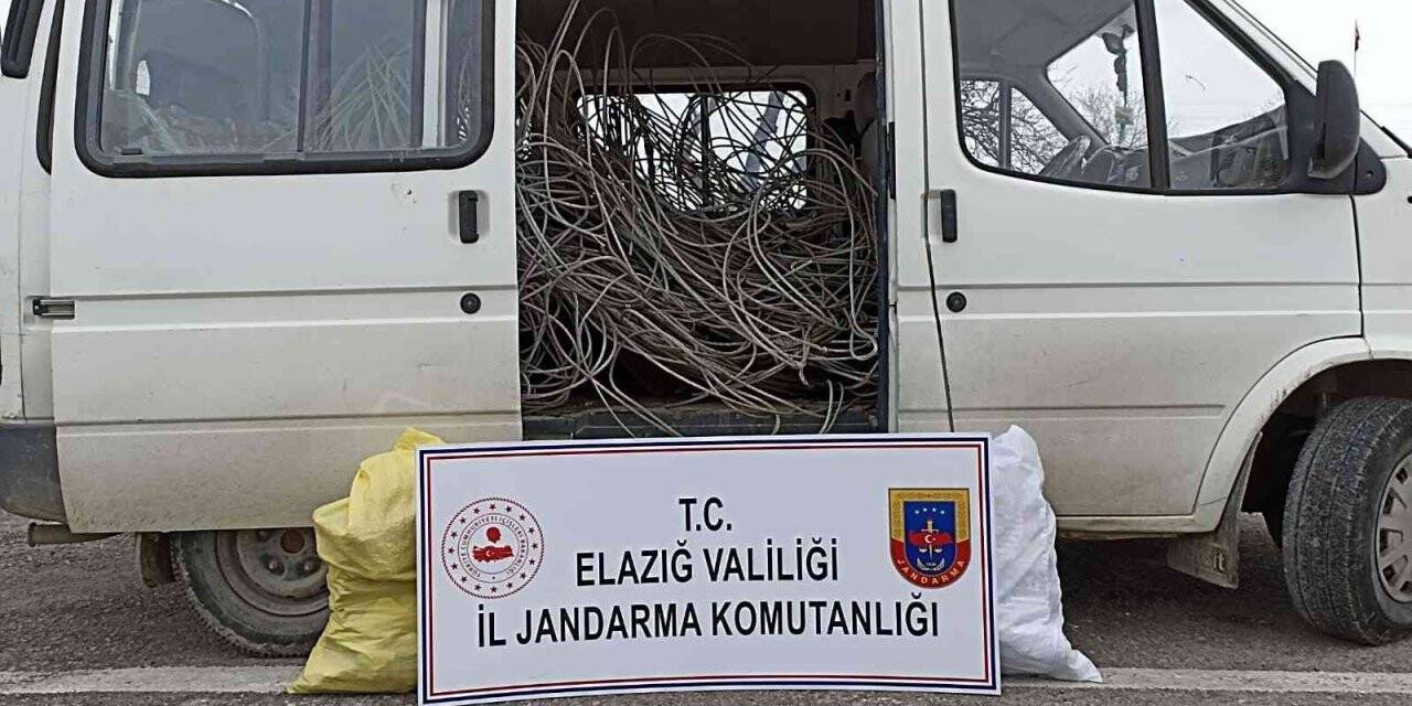 Elazığ’da kablo hırsızı yakalandı