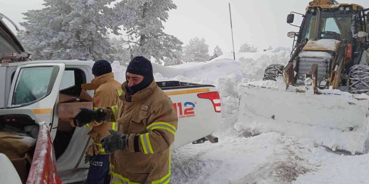 Kazdağları’nda zorlu kurtarma çalışmaları görüntülendi