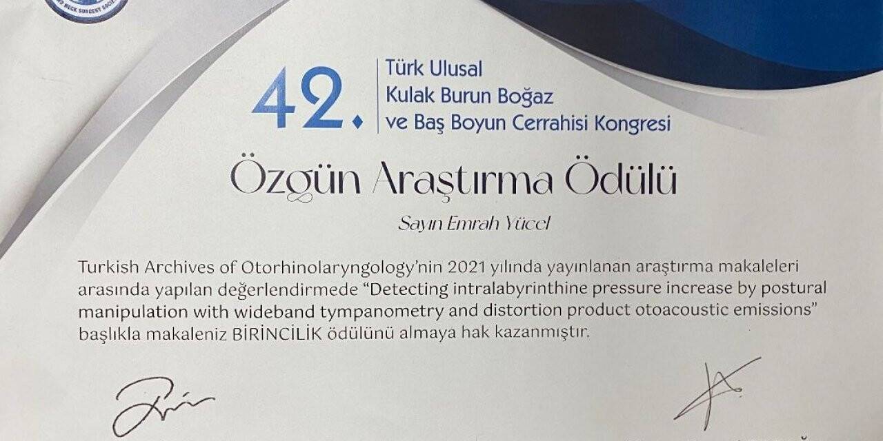 PAÜ Hastanesine özgün araştırmada birincilik ödülü