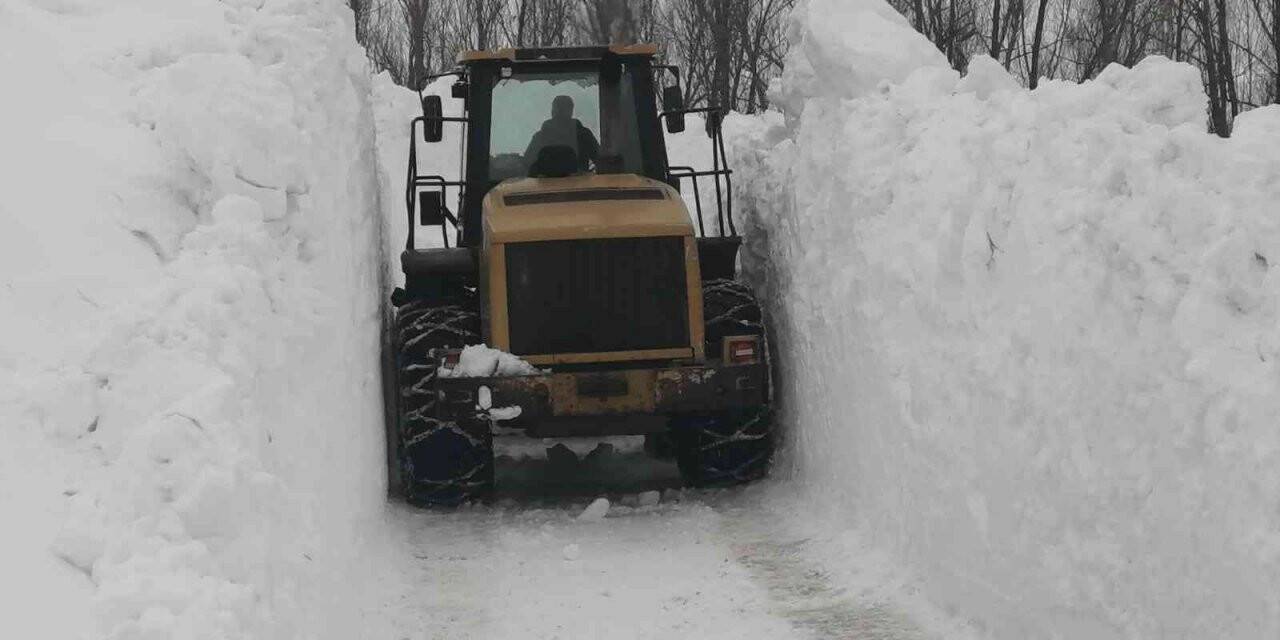 Bitlis’te 8 metreyi geçen karla mücadele çalışması