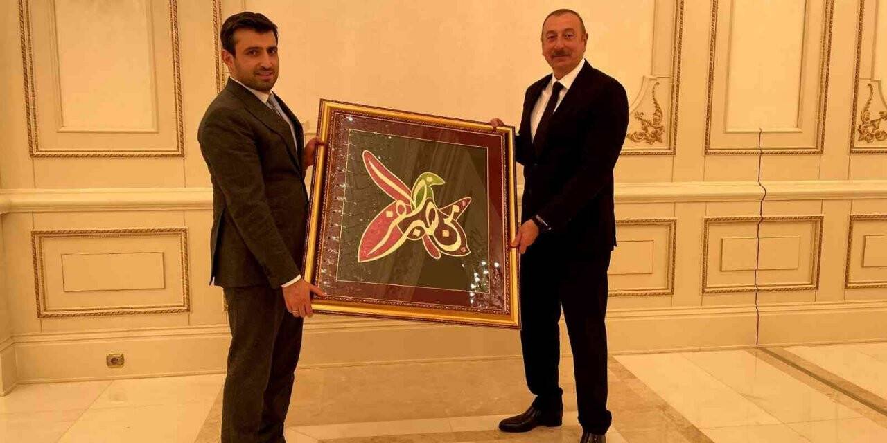 Azerbaycan Cumhurbaşkanı Aliyev, Selçuk ve Haluk Bayraktar’ı kabul etti