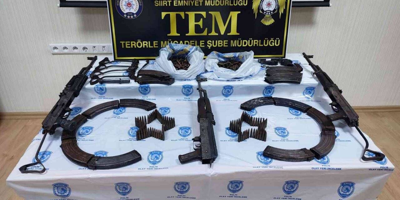 Siirt’te terör örgütü PKK’ya ait çok sayıda mühimmat ele geçirildi