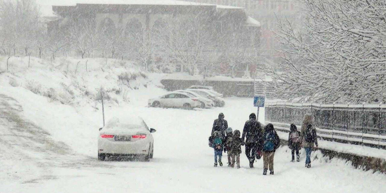 Ahlat’ta yoğun kar yağışı