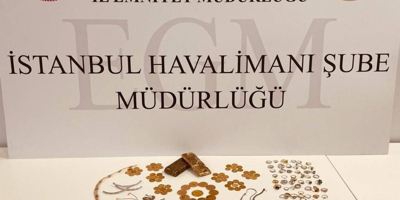 İstanbul Havalimanında yabancı yolcu kilolarca külçe altınla yakalandı
