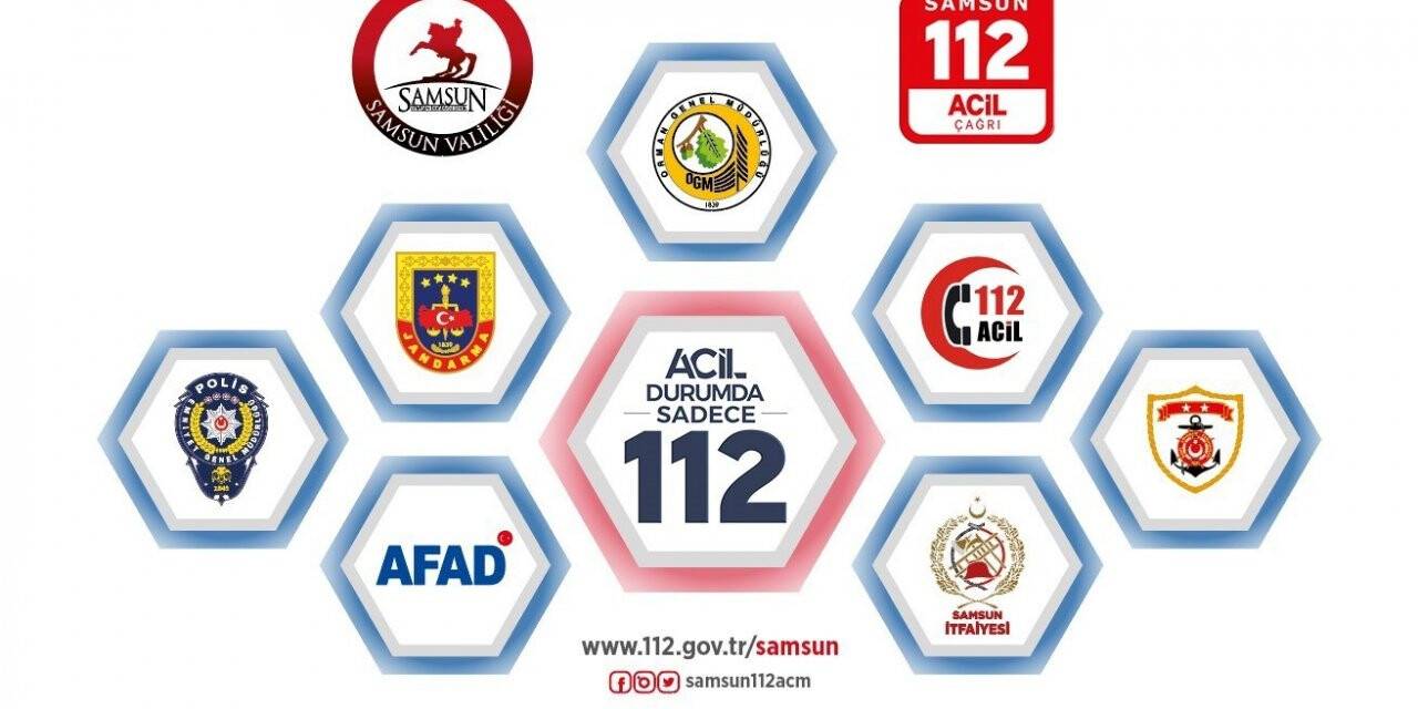 Samsun’da 2021 yılında 1 milyon 623 bin acil çağrı kabul edildi