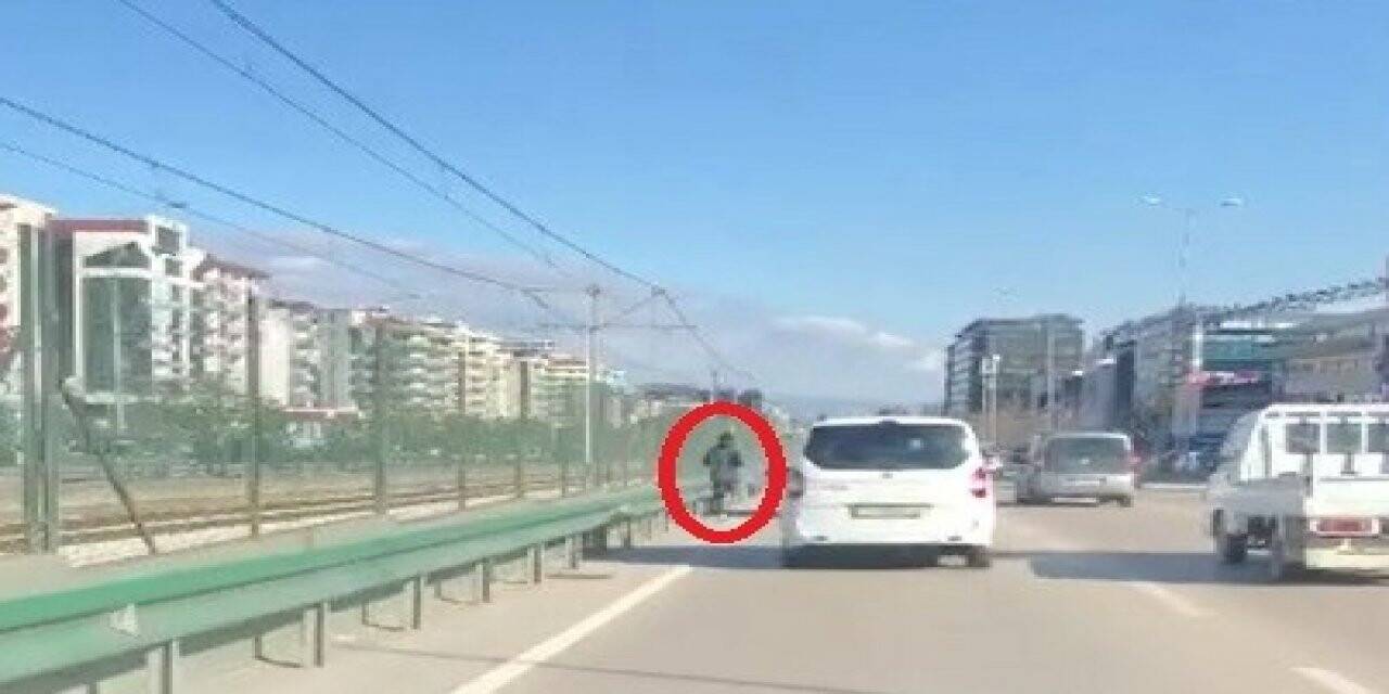 Bursa’da tehlikeli maraton... O anlar kamerada