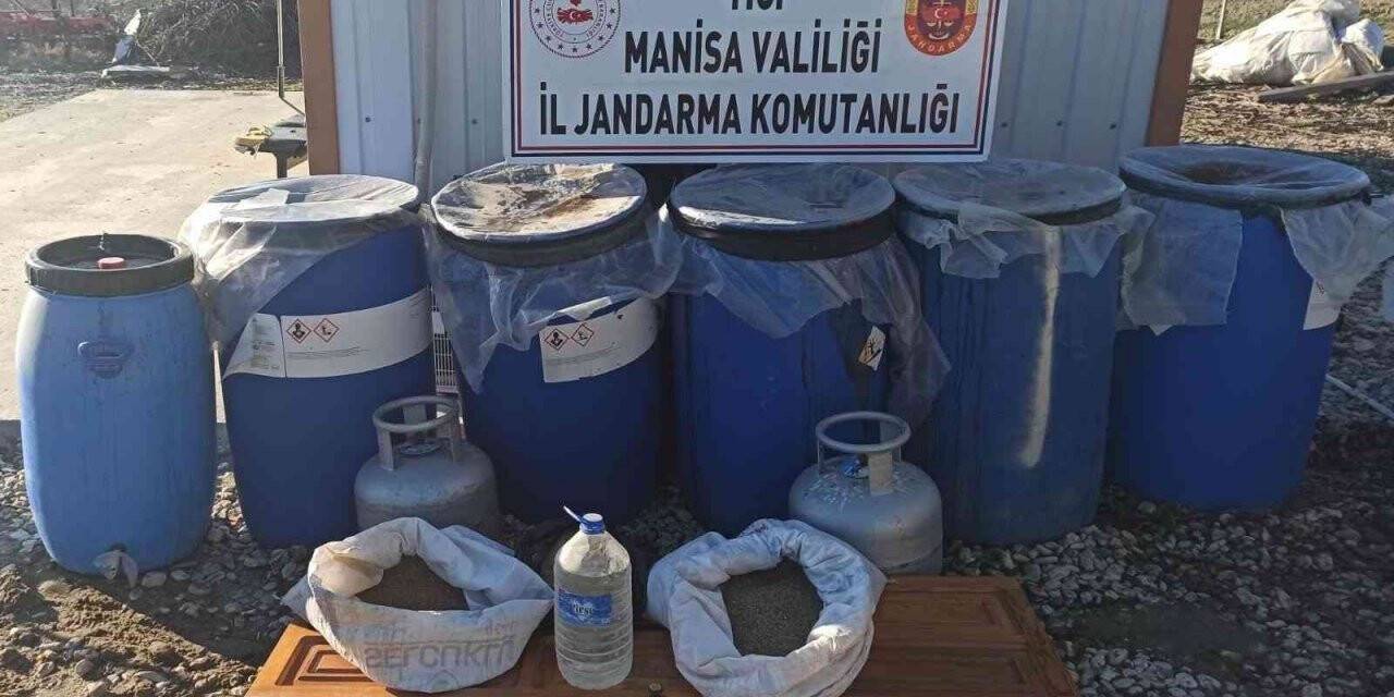 Manisa’da bağ evine kaçak alkol baskını