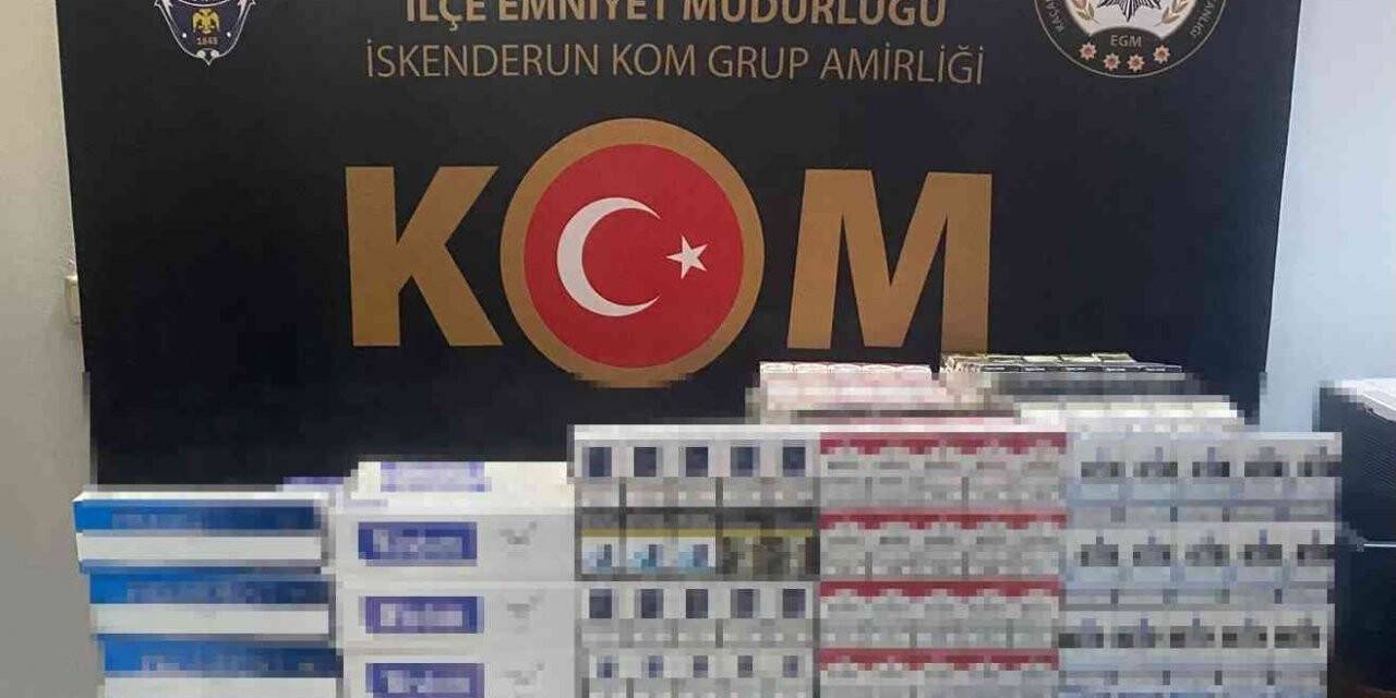 İskenderun’da gümrük kaçağı sigara ve makaron operasyonu
