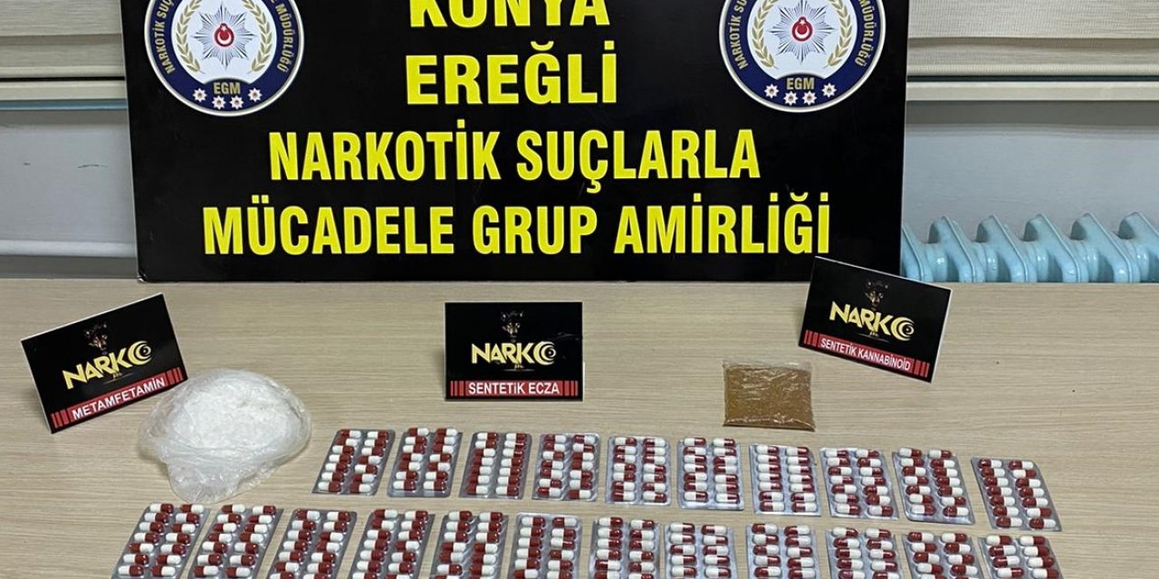 Konya'da uyuşturucu operasyonunda 4 zanlı tutuklandı
