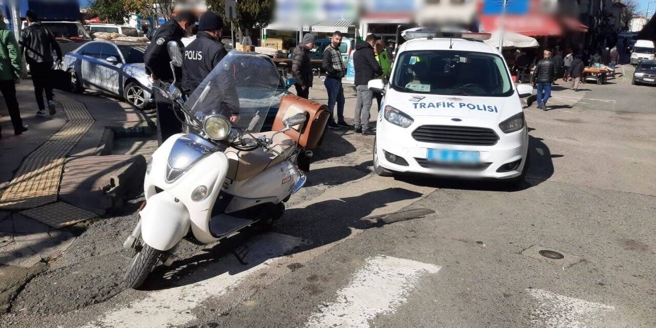Motosiklet ile ticari taksi çarpıştı: 1 yaralı