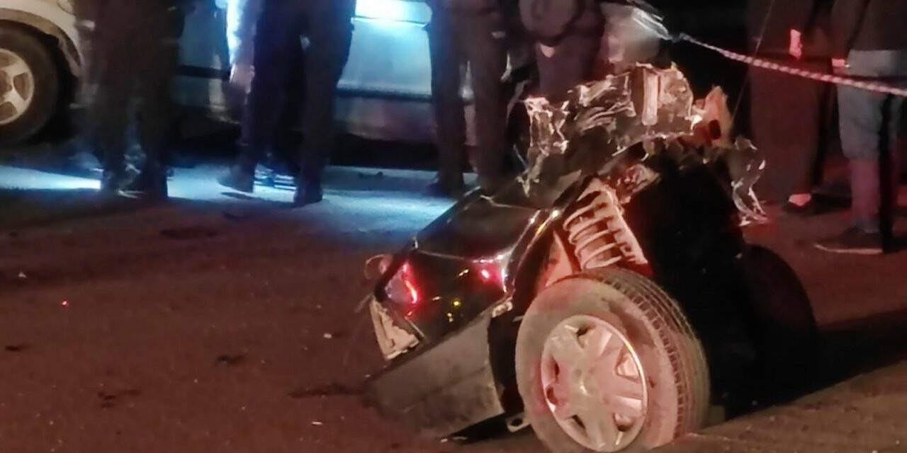 Trabzon’da kazada otomobil 3 parçaya bölündü: 1 ölü, 4 yaralı