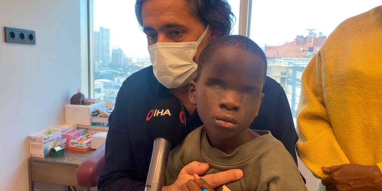 Üvey annesi tarafından asitle gözü yakılan çocuk, tedavi için Türkiye’ye getirildi