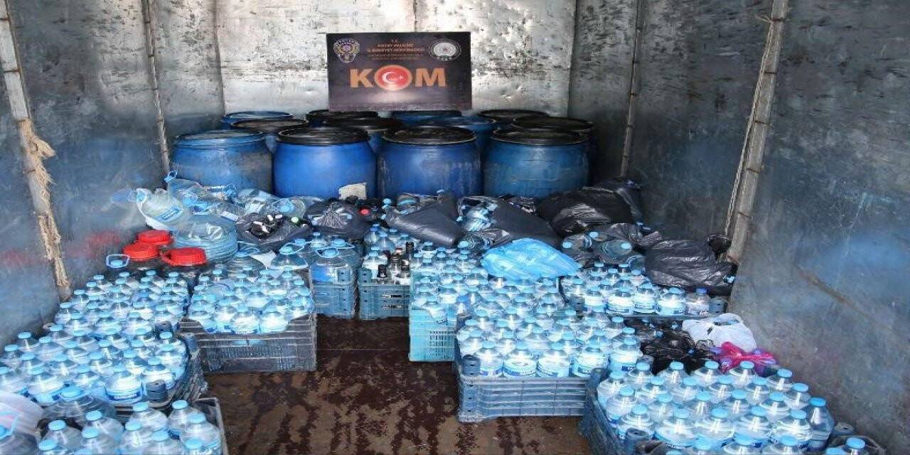 Hatay’da kaçak içki operasyonu