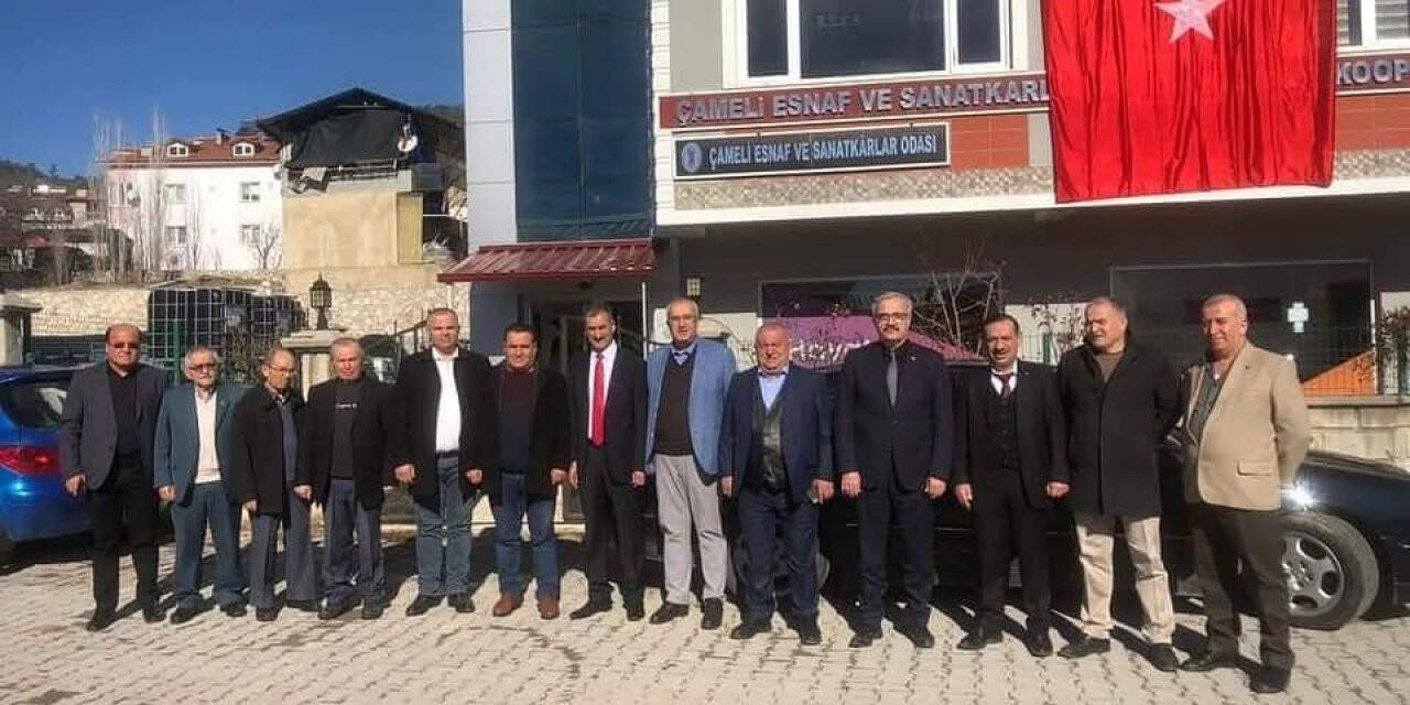 Çameli Esnaf Odası’nda mevcut yönetim güven tazedi