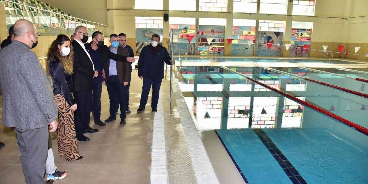 Başkan Ergün Tarık Almış Spor Tesisleri’ni inceledi