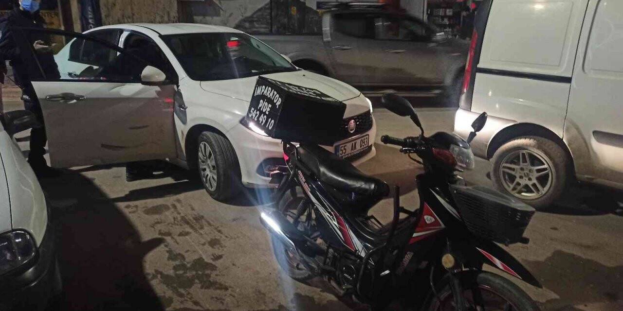 Otomobille çarpan motosiklet sürücüsü yaralandı