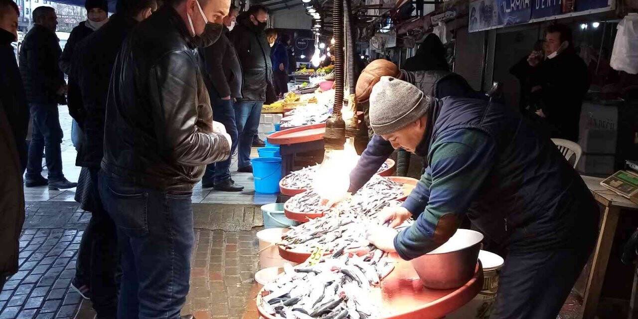 Bandırma Balık Hali’nde hamsi bolluğu yaşanıyor