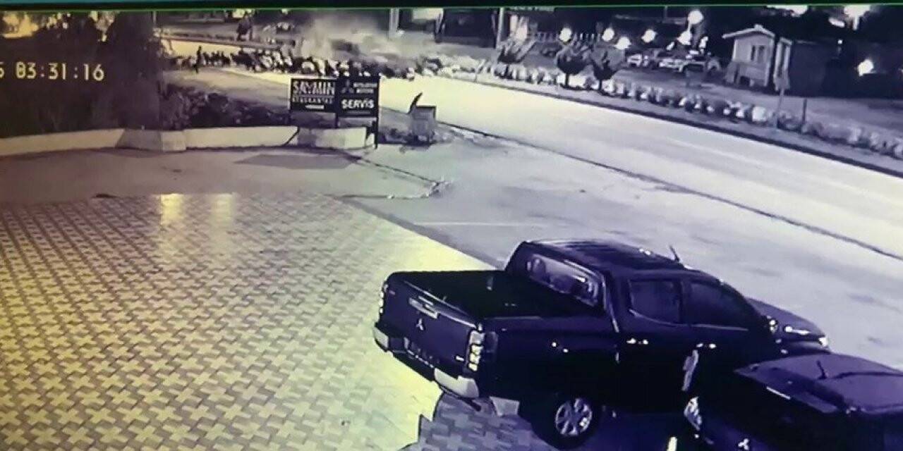 Hatay’da 58 hayvanın telef olduğu kaza kamerada