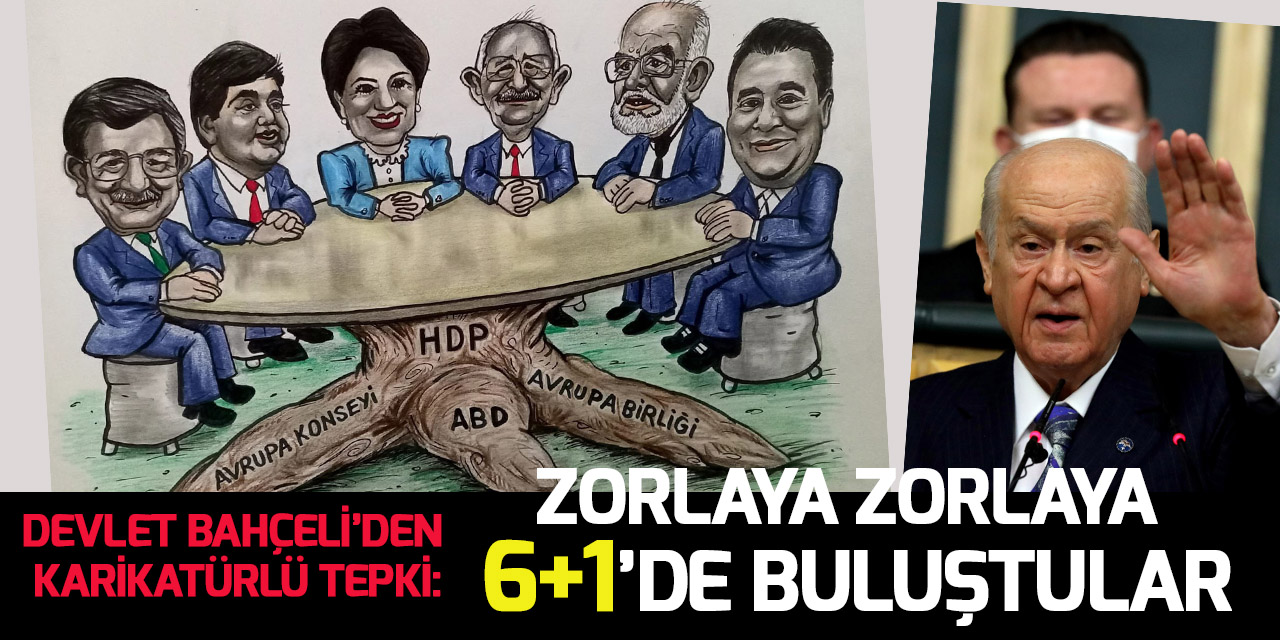 MHP lider Bahçeli'den 6'lı buluşmaya karikatürlü tepki