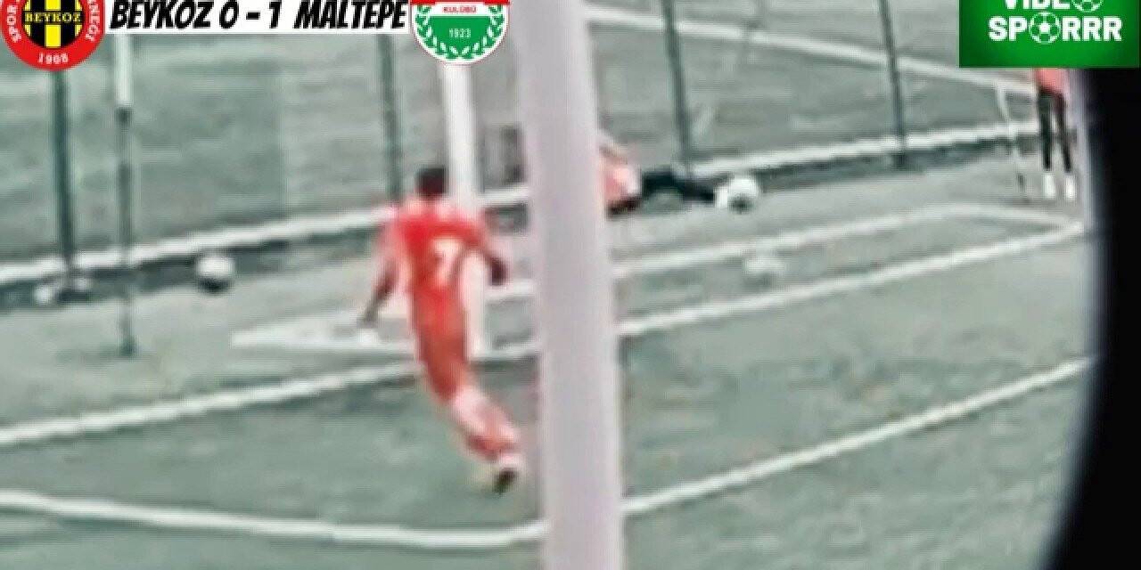 Amatör maçta ilginç olay: Top toplayıcı çocuk golü kurtardı!