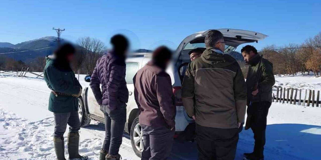 Kaçak avlanan 4 kişiye 8 bin lira ceza