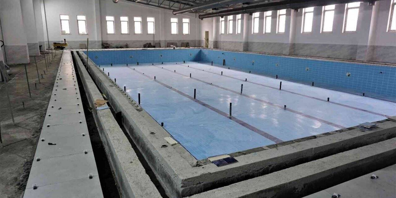 Beypazarı’nda yapılan yarı olimpik yüzme havuzunda sona gelindi
