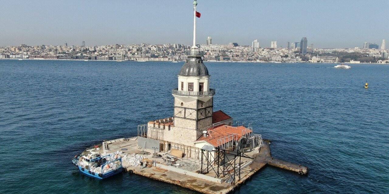 Kız Kulesi’nin restorasyon çalışmalarında sona yaklaşıldı