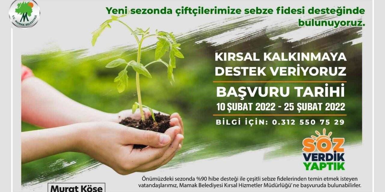 Mamak Belediyesi’nden kırsal kalkınmaya destek