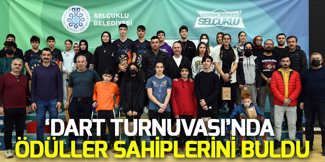 Selçuklu Belediyesi dart turnuvasında ödüller sahiplerini buldu