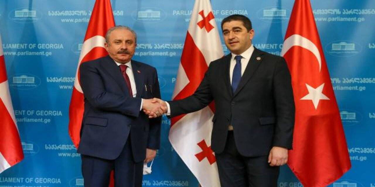 TBMM Başkanı Şentop, Gürcistan Parlamentosu Başkanı Papuashvili ile görüştü
