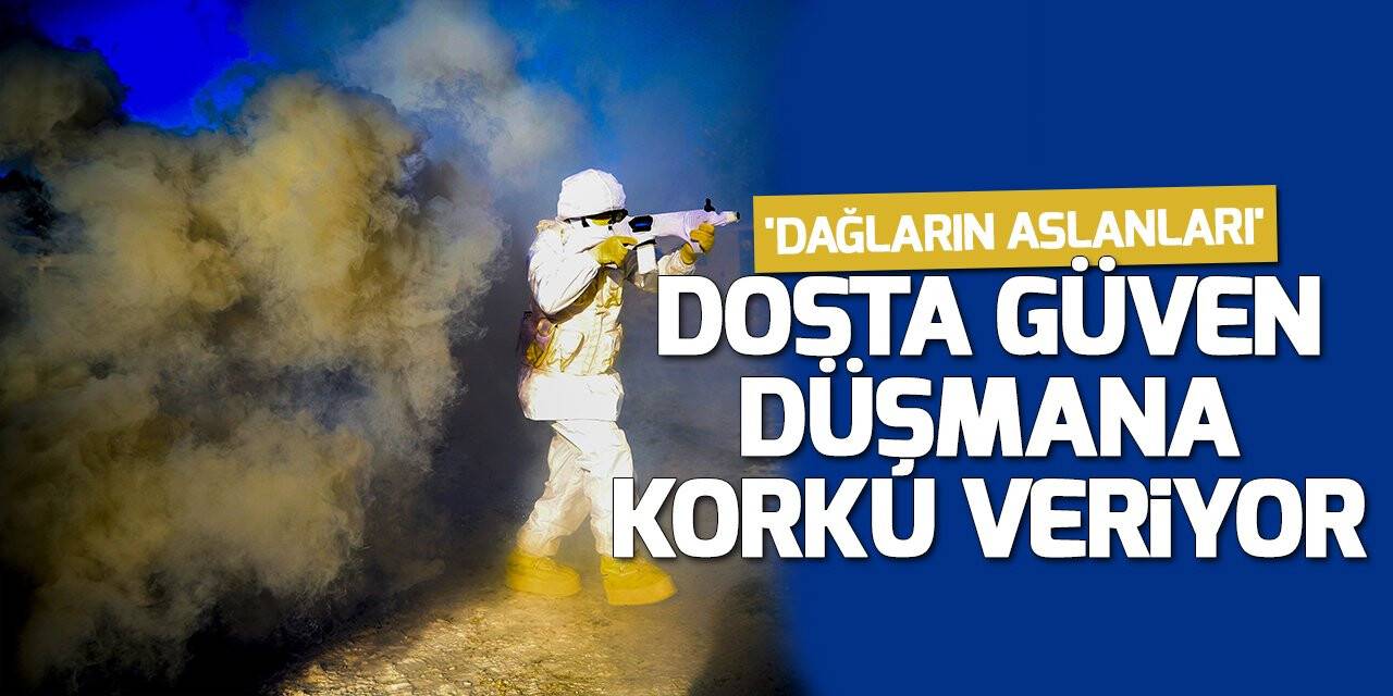 Mavi bereli Türk komandoları teröristleri inlerinde imha etmek için eğitiliyor