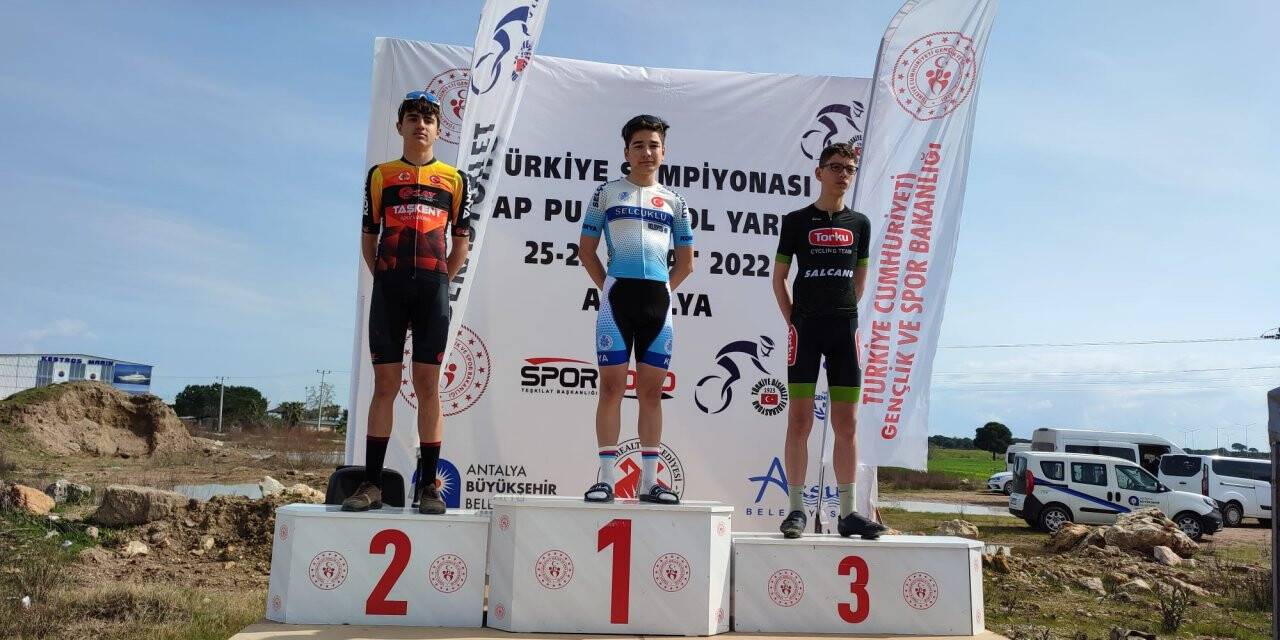 Selçuklu Belediyespor’lu Göktürk ve Osman Talha kürsüyü yine bırakmadı