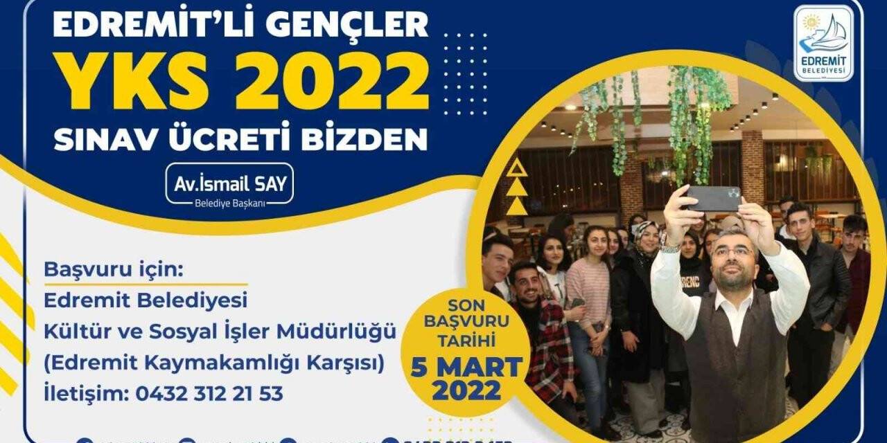 Edremit Belediyesinden YKS sınavına girecek öğrencilere destek