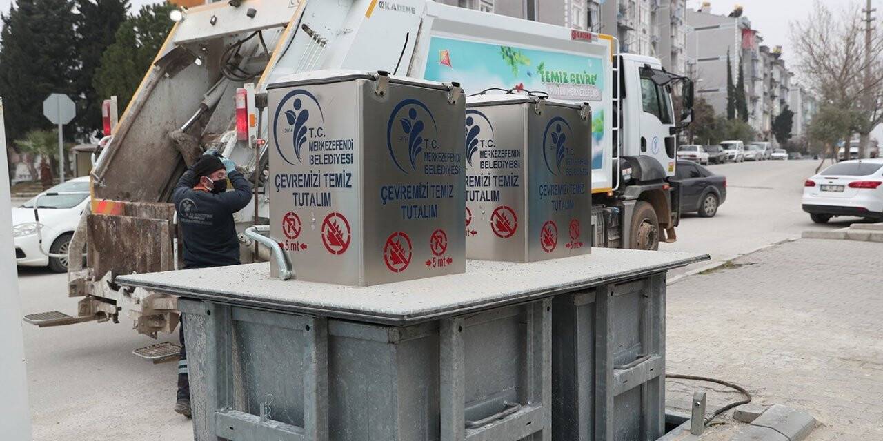 Merkezefendi’nin 50 farklı noktasına yer altı çöp konteyneri yerleştirildi
