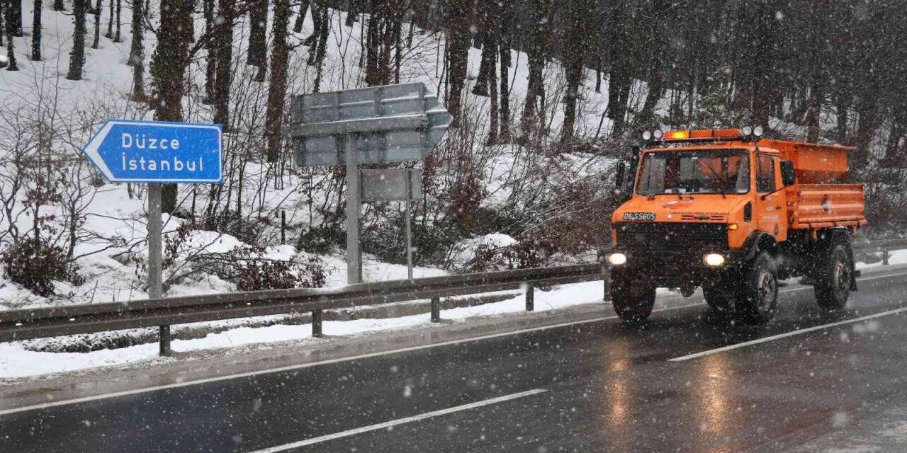 Bolu Dağı’nda kar