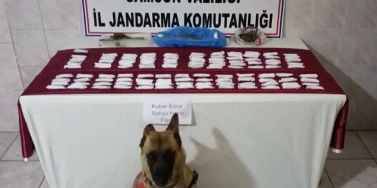 Samsun’da 120 paket satışa hazır uyuşturucu ele geçirildi