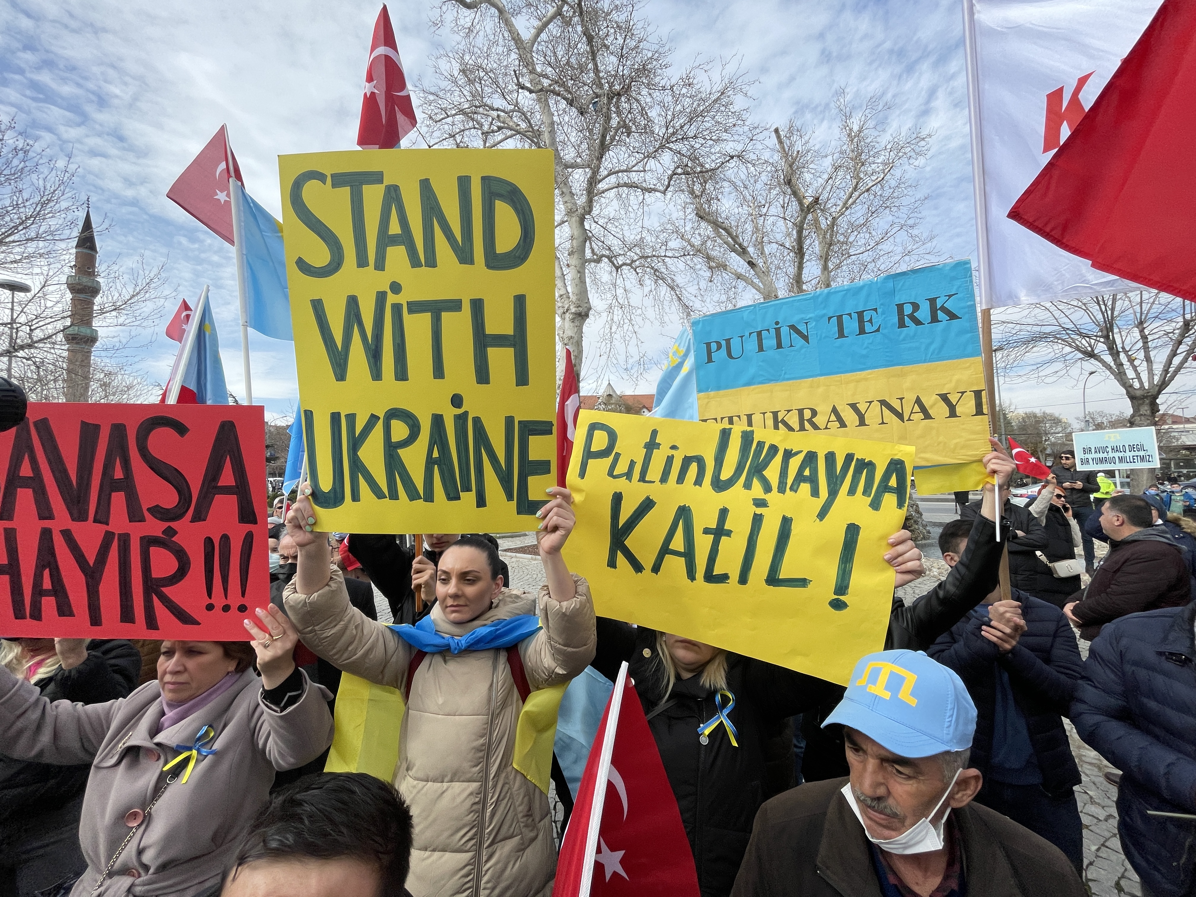 Konya'da Rusya'yı protesto