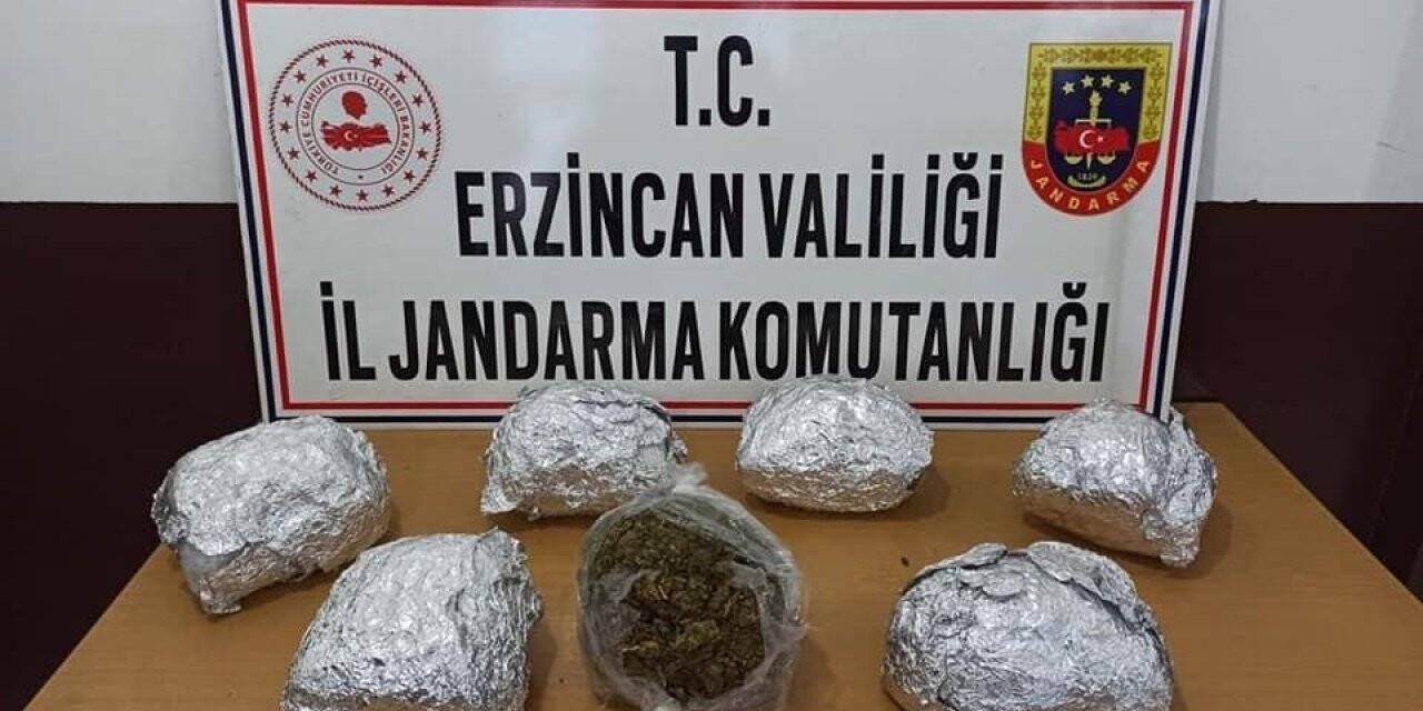 Erzincan’da 4 kilo 34 gram esrar ele geçirildi
