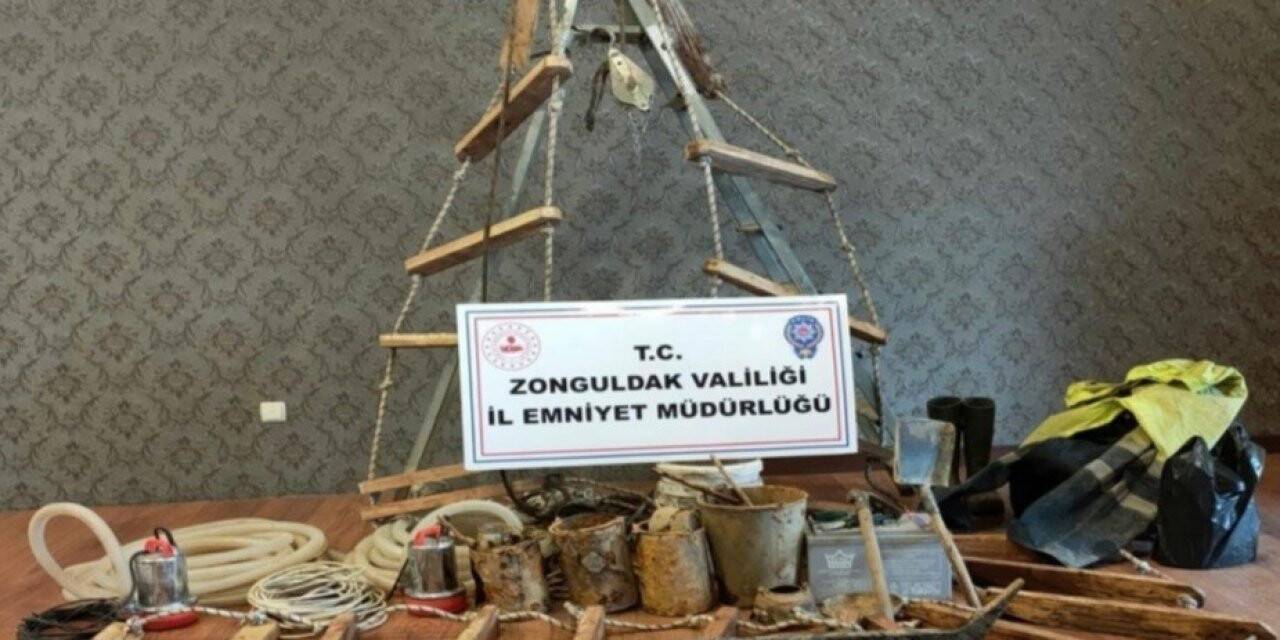 Kaçak kazı yapan 3 kişi polise yakalandı