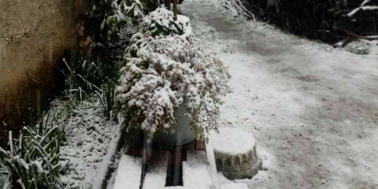 Kar yağışı Yatağan’ın yüksek kesimlerini beyaza bürüdü