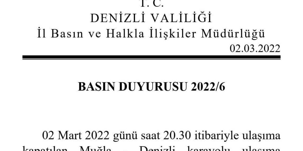 Antalya ve Muğla karayolu 3 saatte ulaşıma açıldı