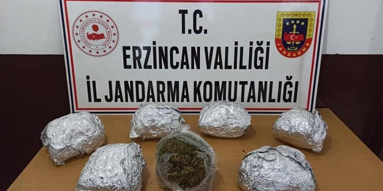 Erzincan’da 4 kilo 34 gram esrar ele geçirildi