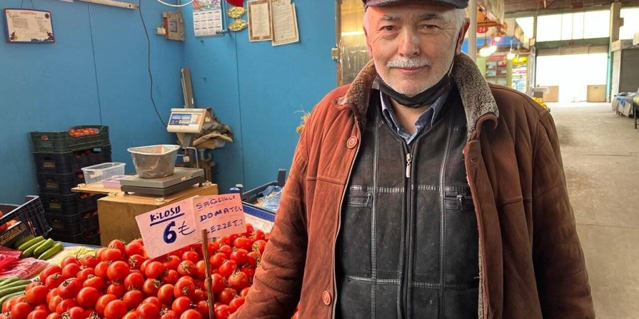 Eskişehir pazarında domates 6 lira