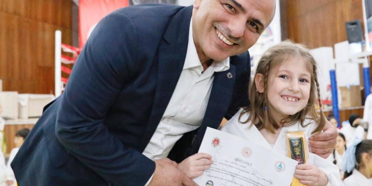 Körfez’de 105 sporcuya yeni kuşak