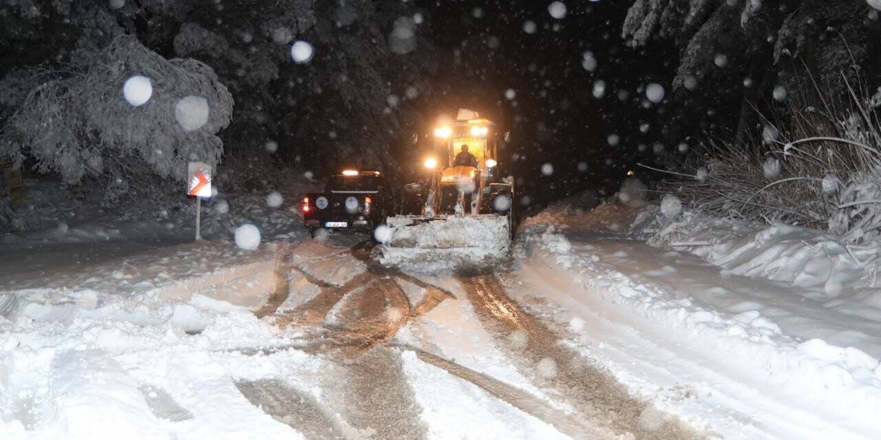 Pamukkale’de Mart ayında karla mücadele devam ediyor