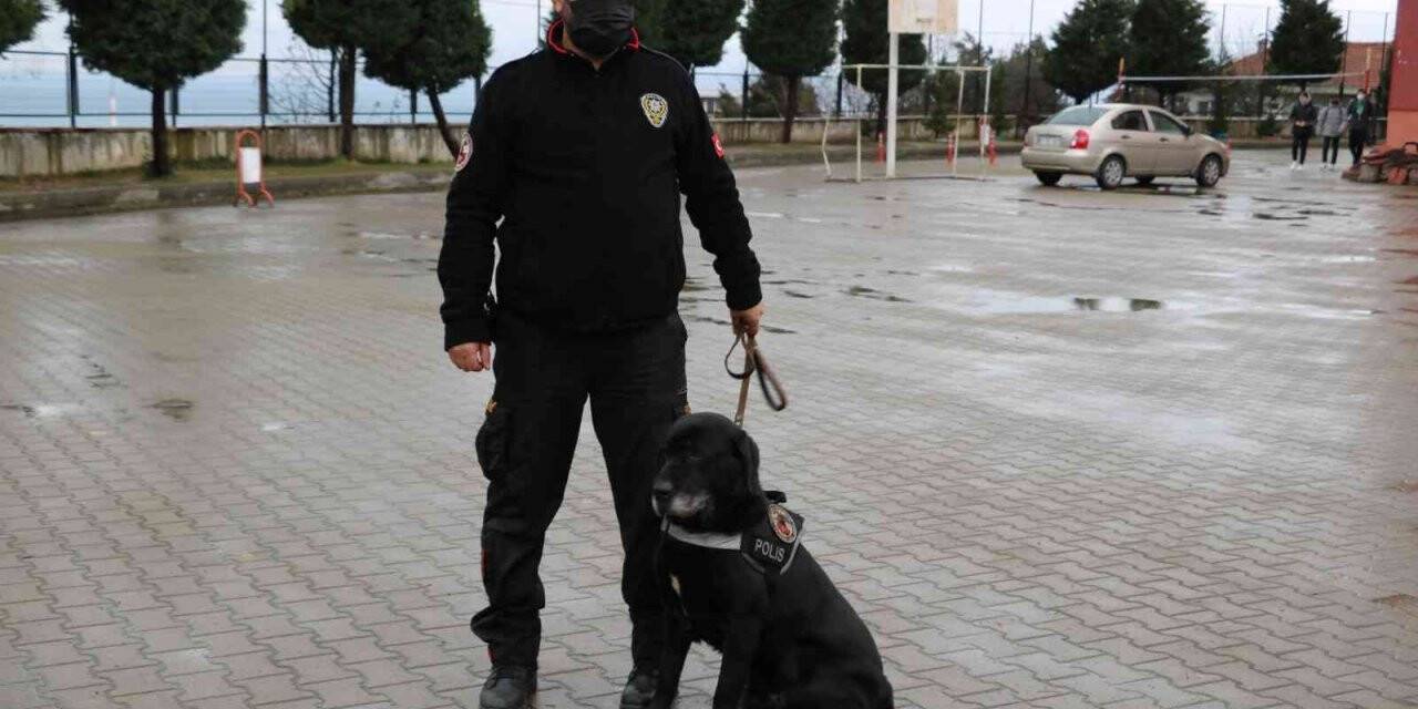 Okul çevrelerinde narkotik denetimi yaptılar